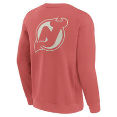 New Jersey Devils Fanatics Elements Future Ground Lettering Pullover Sweatshirt - Red | Fanatics Lifestyle