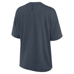 New York Rangers Fanatics Women's Oversized Elements Raw Edge Future Ground T-Shirt - Blue | Fanatics on sale