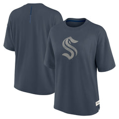 Seattle Kraken Fanatics Women's Oversized Elements Raw Edge Future Ground T-Shirt - Blue | Fanatics near me