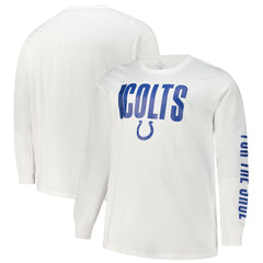 Indianapolis Colts Big & Tall Vision Long Sleeve T-Shirt - White - Fanatics
