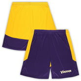Minnesota Vikings Big & Tall Launch Shorts - Purple/Gold - Fanatics