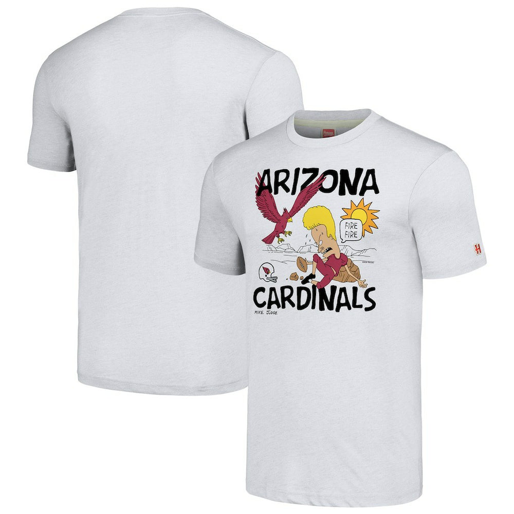 Arizona Cardinals NFL x Homage x Beavis and Butt-Head Unisex Tri-Blend T-Shirt – Ash - NFL