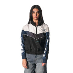 Philadelphia Eagles The Wild Collective Women's 1/4 Zip Track Jacket - Black - NFL