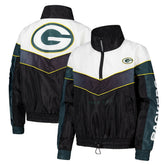 Green Bay Packers The Wild Collective Women's 1/4 Zip Track Jacket - Green - NFL