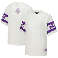 Minnesota Vikings The Wild Collective Women's Drop Shoulder T-Shirt - White - NFL