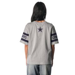 Dallas Cowboys The Wild Collective Women's Drop Shoulder T-Shirt - Black - NFL