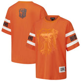 Cleveland Browns The Wild Collective Women's Drop Shoulder T-Shirt - Orange - NFL