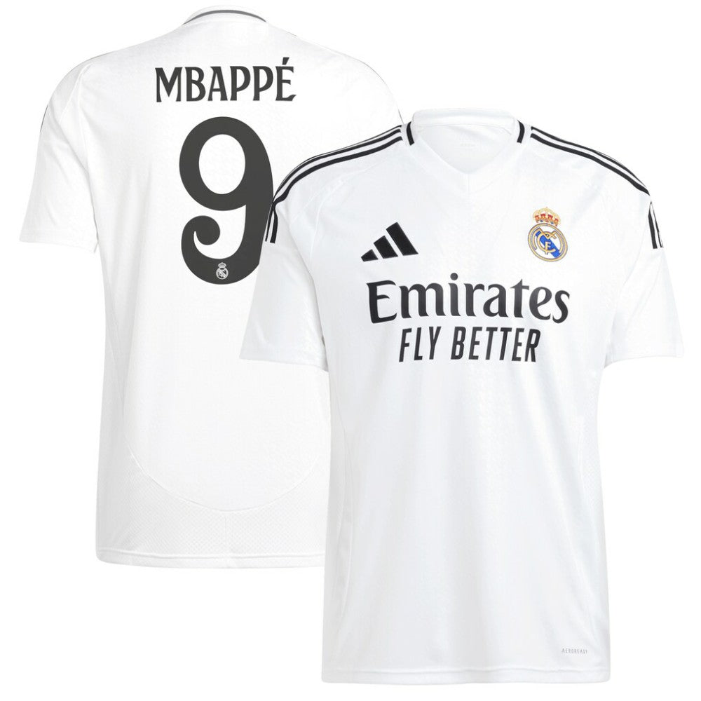 Adidas - Kylian Mbappé Real Madrid 2024/25 Home Replica Player Jersey - White