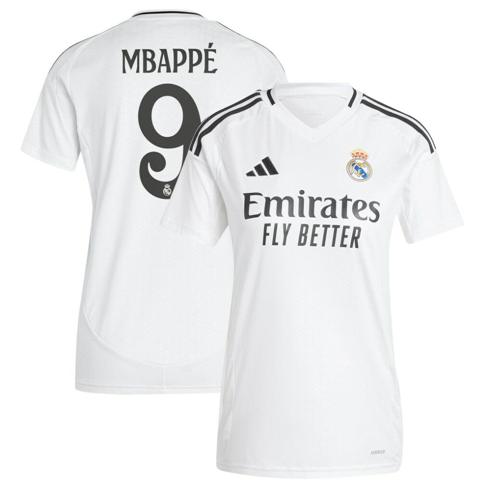Adidas - Kylian Mbappé Real Madrid Women's 2024/25 Home Replica Player Jersey - White