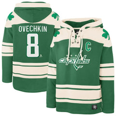 Alexander Ovechkin Washington Capitals '47 St. Patrick's Day Player Name & Number Lacer Pullover Hoodie - Kelly Green | 47 brand sale
