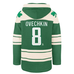 Alexander Ovechkin Washington Capitals '47 St. Patrick's Day Player Name & Number Lacer Pullover Hoodie - Kelly Green | 47 brand sale