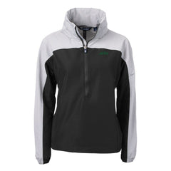 New York Jets Cutter & Buck Women's Primary Logo Charter Eco Recycled Half-Zip Hoodie Anorak Jacket - Black - NFL