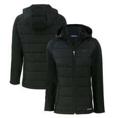 New York Jets Cutter & Buck Women's Primary Logo Evoke Hybrid Eco Softshell Recycled Full-Zip Hoodie Jacket - Black - NFL