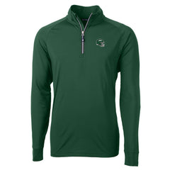 New York Jets Cutter & Buck Helmet Adapt Eco Knit Stretch Recycled Quarter-Zip Top - Hunter Green - NFL