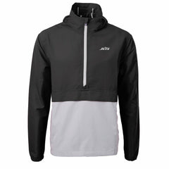 New York Jets Cutter & Buck Monochromatic Logo Charter Eco Recycled Half-Zip Anorak Jacket - Black/Gray - NFL
