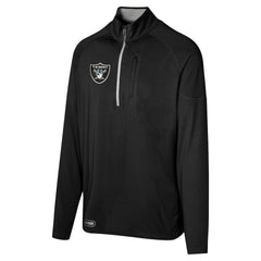 Las Vegas Raiders Grind Iron Quarter-Zip Top - Black - NFL