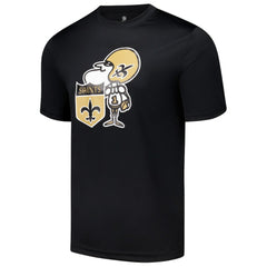 New Orleans Saints Stadium Retro T-Shirt - Black - NFL