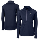 Los Angeles Dodgers Cutter & Buck Women's Adapt Eco Knit Stretch Recycled Half-Zip DryTec Top Discount