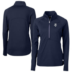 Minnesota Twins Cutter & Buck Women's Adapt Eco Knit Stretch Recycled Half-Zip DryTec Top Discount