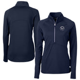 New York Mets Cutter & Buck Women's Adapt Eco Knit Stretch Recycled Half-Zip DryTec Top Outlet