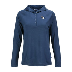 Cleveland Guardians Cutter & Buck Women's Coastline Epic Comfort Eco Recycled Raglan Long Sleeve Hoodie T-Shirt Outlet