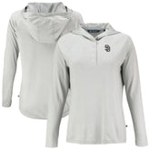 San Diego Padres Cutter & Buck Women's Coastline Epic Comfort Eco Recycled Raglan Long Sleeve Hoodie T-Shirt Near Me