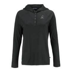 Arizona Diamondbacks Cutter & Buck Women's Coastline Epic Comfort Eco Recycled Raglan Long Sleeve Hoodie T-Shirt for sale