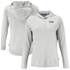 Atlanta Braves Cutter & Buck Women's Coastline Epic Comfort Eco Recycled Raglan Long Sleeve Hoodie T-Shirt Near Me