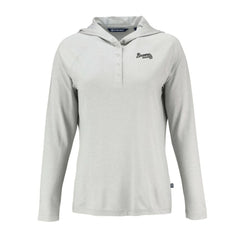 Atlanta Braves Cutter & Buck Women's Coastline Epic Comfort Eco Recycled Raglan Long Sleeve Hoodie T-Shirt Near Me
