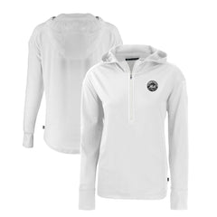 New York Mets Cutter & Buck Women's Daybreak Eco Recycled Half-Zip Hoodie for sale