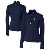 Detroit Tigers Cutter & Buck Women's Traverse Stretch Quarter-Zip Pullover Top Discount