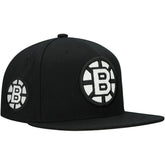Boston Bruins Mitchell & Ness Team Snapback Hat - Black | NHL Clearance