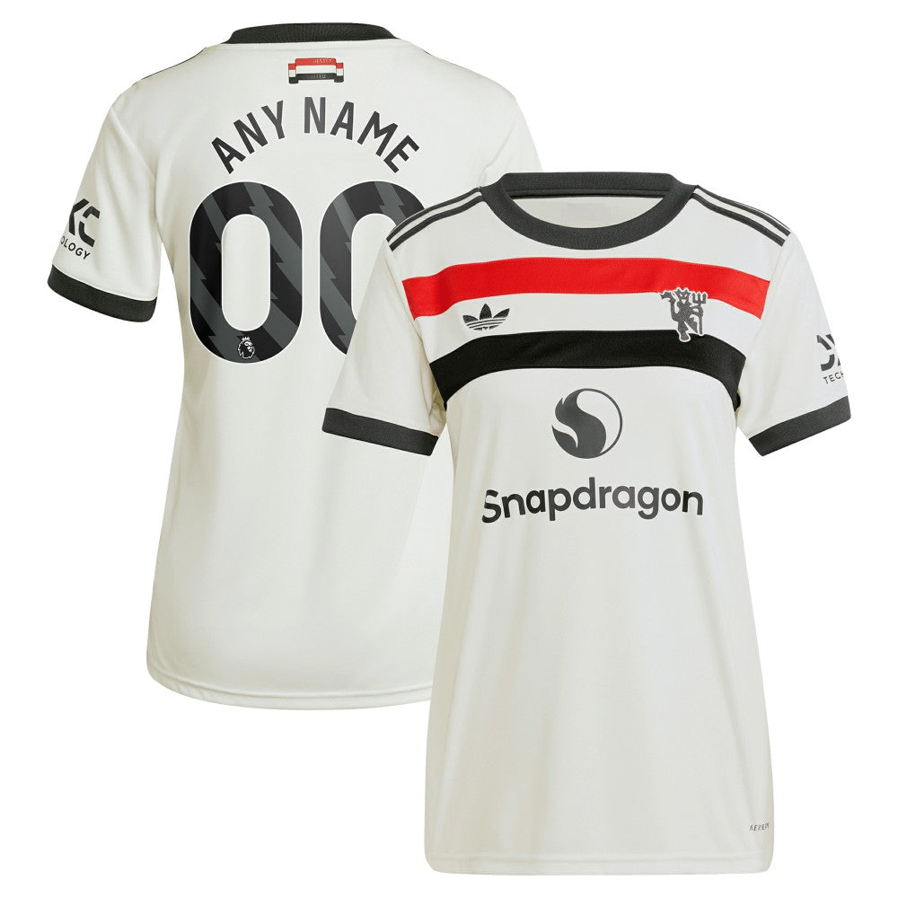 Adidas - Manchester United Originals Women's 2024/25 Third Custom Replica Jersey - Cream