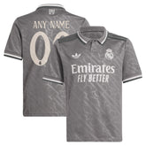 Adidas - Real Madrid Originals Youth 2024/25 Third Replica Custom Jersey - Charcoal