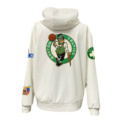 Boston Celtics Jeff Hamilton Vegan Leather Full-Zip Hoodie White