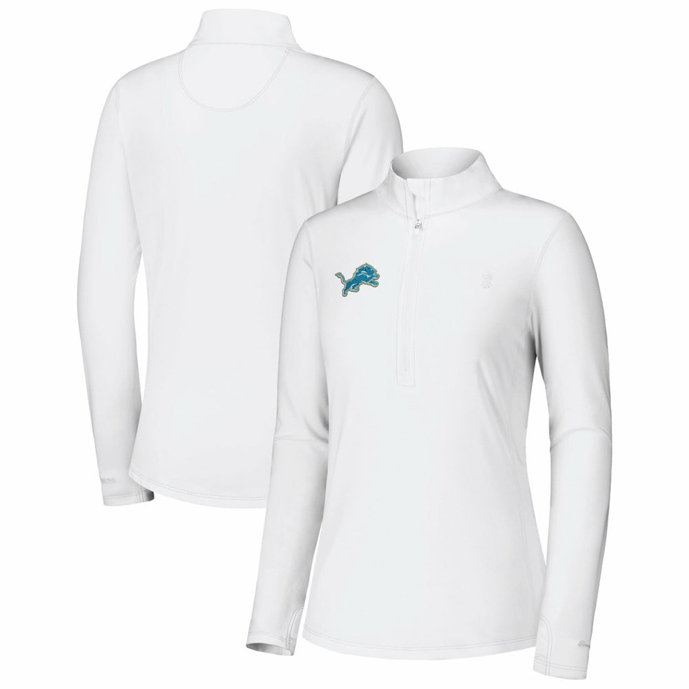 Detroit Lions Women's Sport Playa Vista IslandZone Quarter-Zip Jacket - White - Tommy Bahama