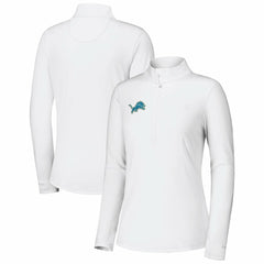 Detroit Lions Women's Sport Playa Vista IslandZone Quarter-Zip Jacket - White - Tommy Bahama