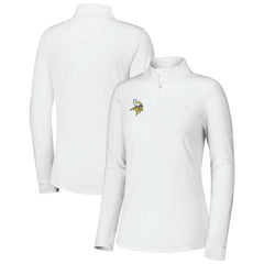 Minnesota Vikings Women's Sport Playa Vista IslandZone Quarter-Zip Jacket - White - Tommy Bahama