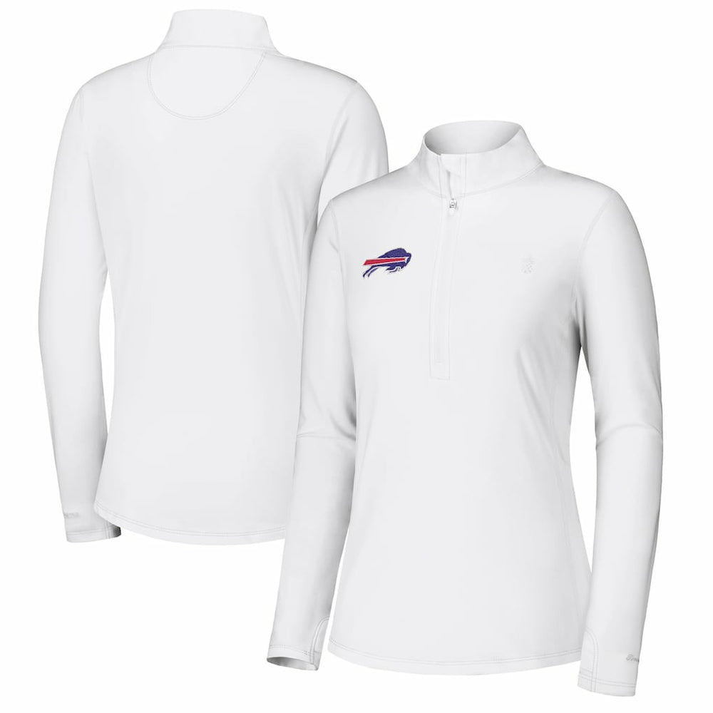 Buffalo Bills Women's Sport Playa Vista IslandZone Quarter-Zip Jacket - White - Tommy Bahama