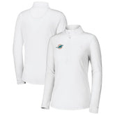 Miami Dolphins Women's Sport Playa Vista IslandZone Quarter-Zip Jacket - White - Tommy Bahama