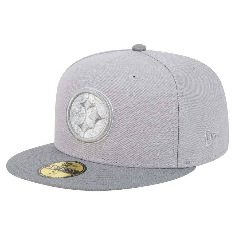 Pittsburgh Steelers New Era Iron Cloud 59FIFTY Fitted Hat - Gray/Graphite - NFL