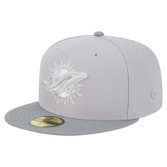 Miami Dolphins New Era Iron Cloud 59FIFTY Fitted Hat - Gray/Graphite - NFL