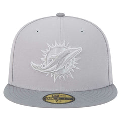 Miami Dolphins New Era Iron Cloud 59FIFTY Fitted Hat - Gray/Graphite - NFL