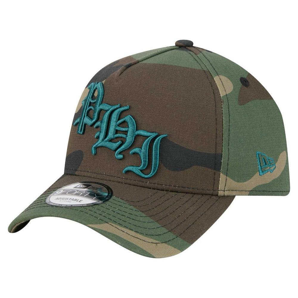 Philadelphia Eagles New Era Mystic Camo A-Frame 9FORTY Adjustable Hat - Camo - NFL