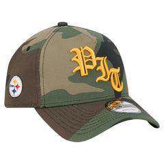 Pittsburgh Steelers New Era Mystic Camo A-Frame 9FORTY Adjustable Hat - Camo - NFL