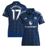 Adidas - Alejandro Garnacho Manchester United Women's 2024/25 Away Replica Player Jersey - Navy