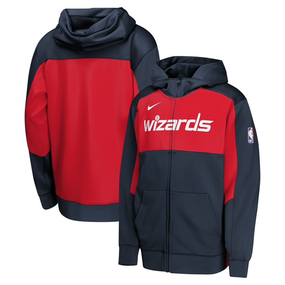 Nike Washington Wizards Youth Authentic On-Court Showtime Performance Full-Zip Hoodie Navy/Red