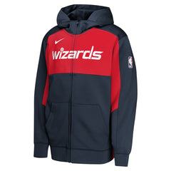 Nike Washington Wizards Youth Authentic On-Court Showtime Performance Full-Zip Hoodie Navy/Red