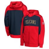 Nike New Orleans Pelicans Youth Authentic On-Court Showtime Performance Full-Zip Hoodie Red/Navy