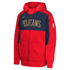 Nike New Orleans Pelicans Youth Authentic On-Court Showtime Performance Full-Zip Hoodie Red/Navy
